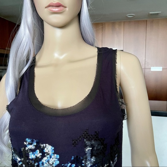 Mango Floral Sequin Appliqué Tank Dress - Picture 3 of 15